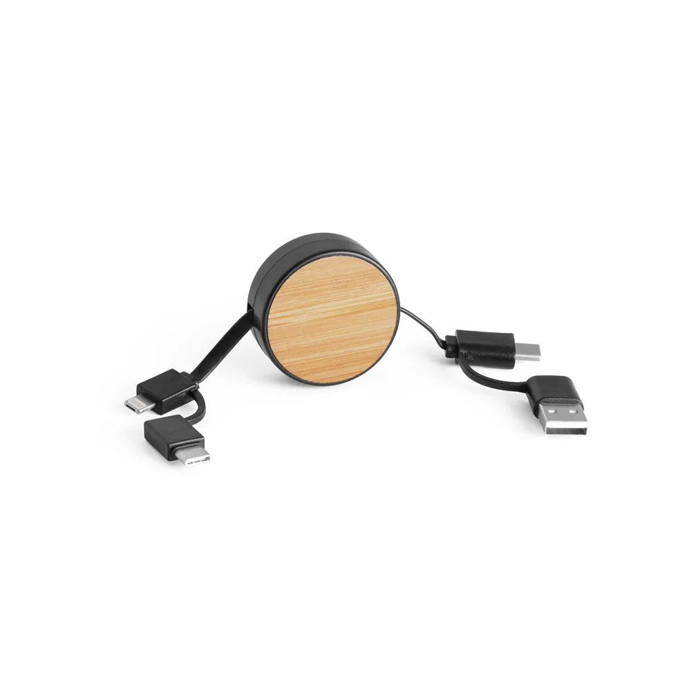 RUBINS. ABS and bamboo 5-in-1 retractable handle - Image 2