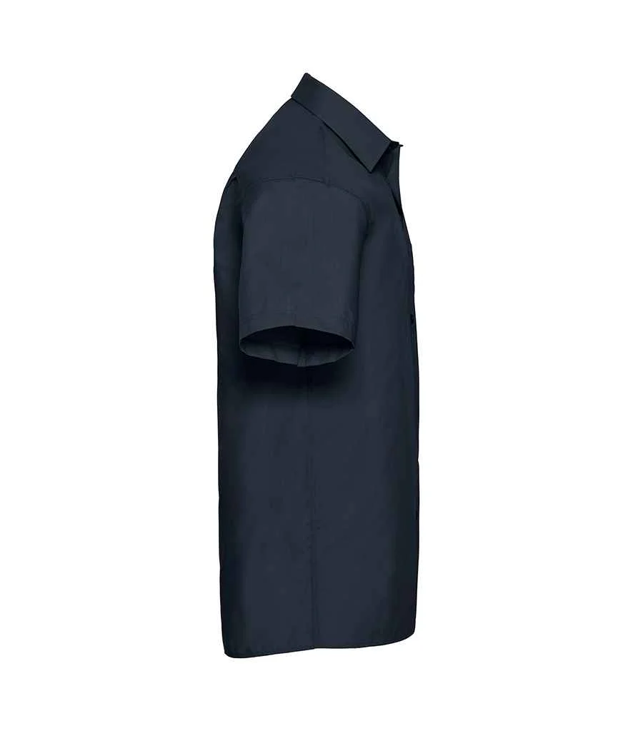 Russell Collection Short Sleeve Easy Care Poplin Shirt - Image 4