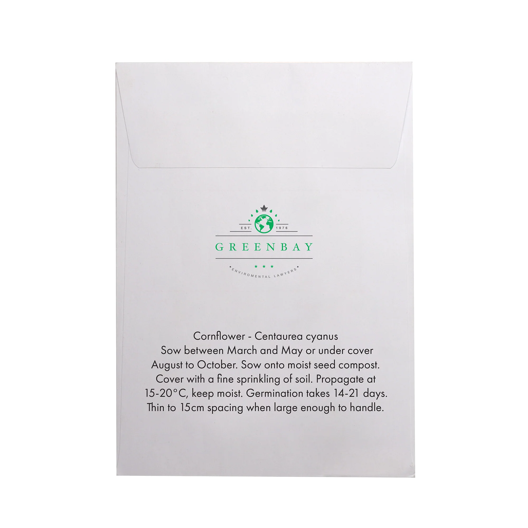Seed Pack in White Paper Envelope Corn Flower - Image 2