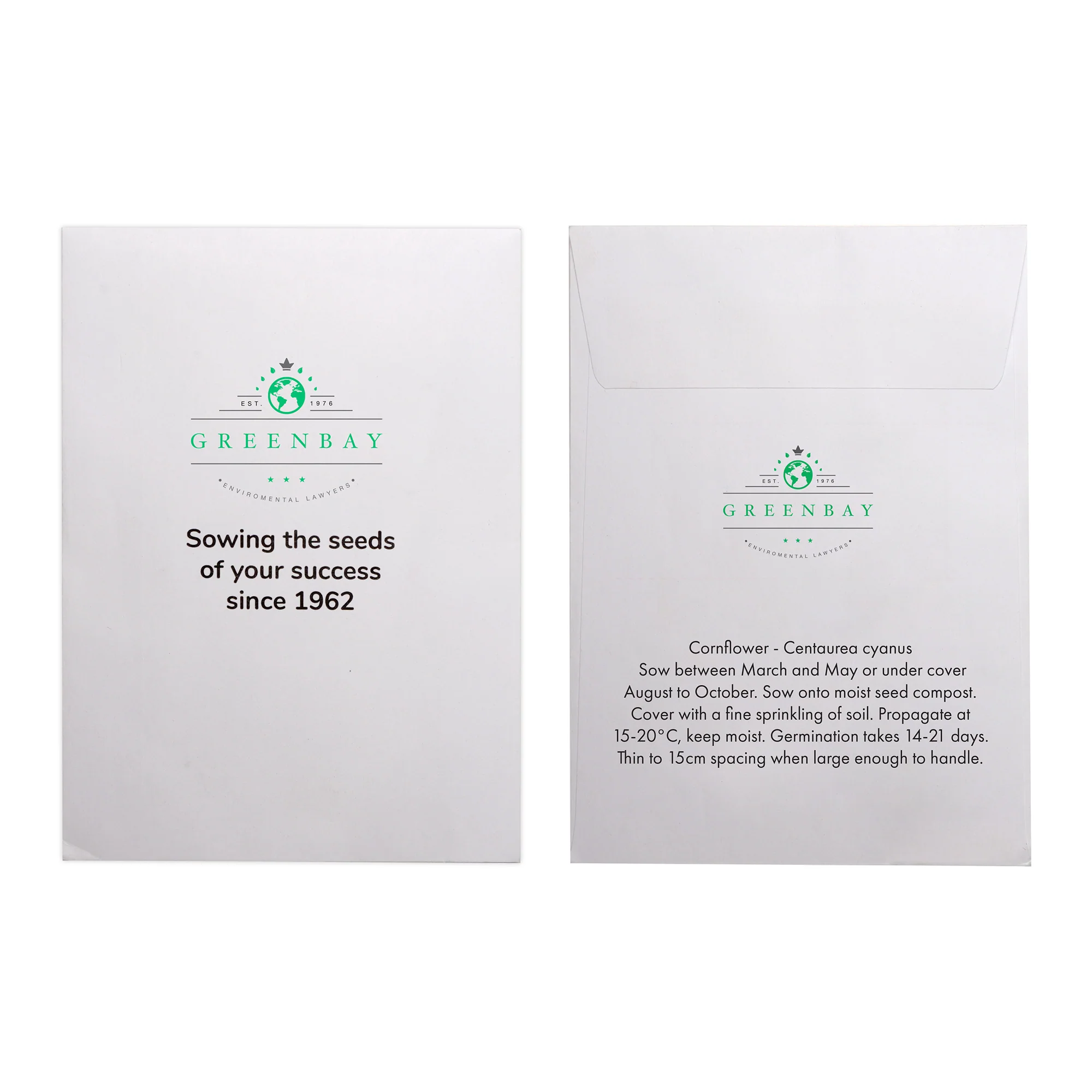 Seed Pack in White Paper Envelope Corn Flower - Image 3