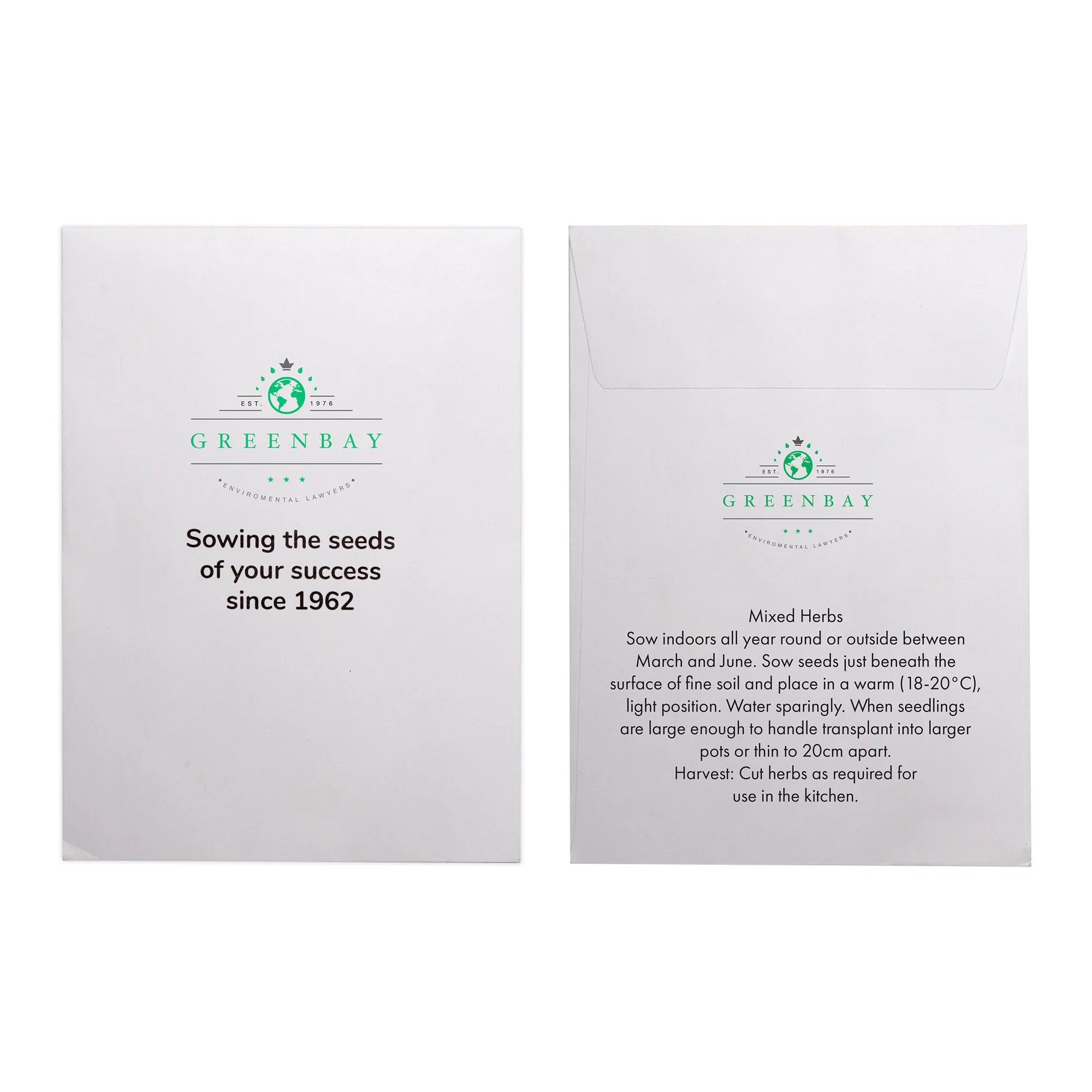 Seed Pack in White Paper Envelope Herb Mix - Image 3