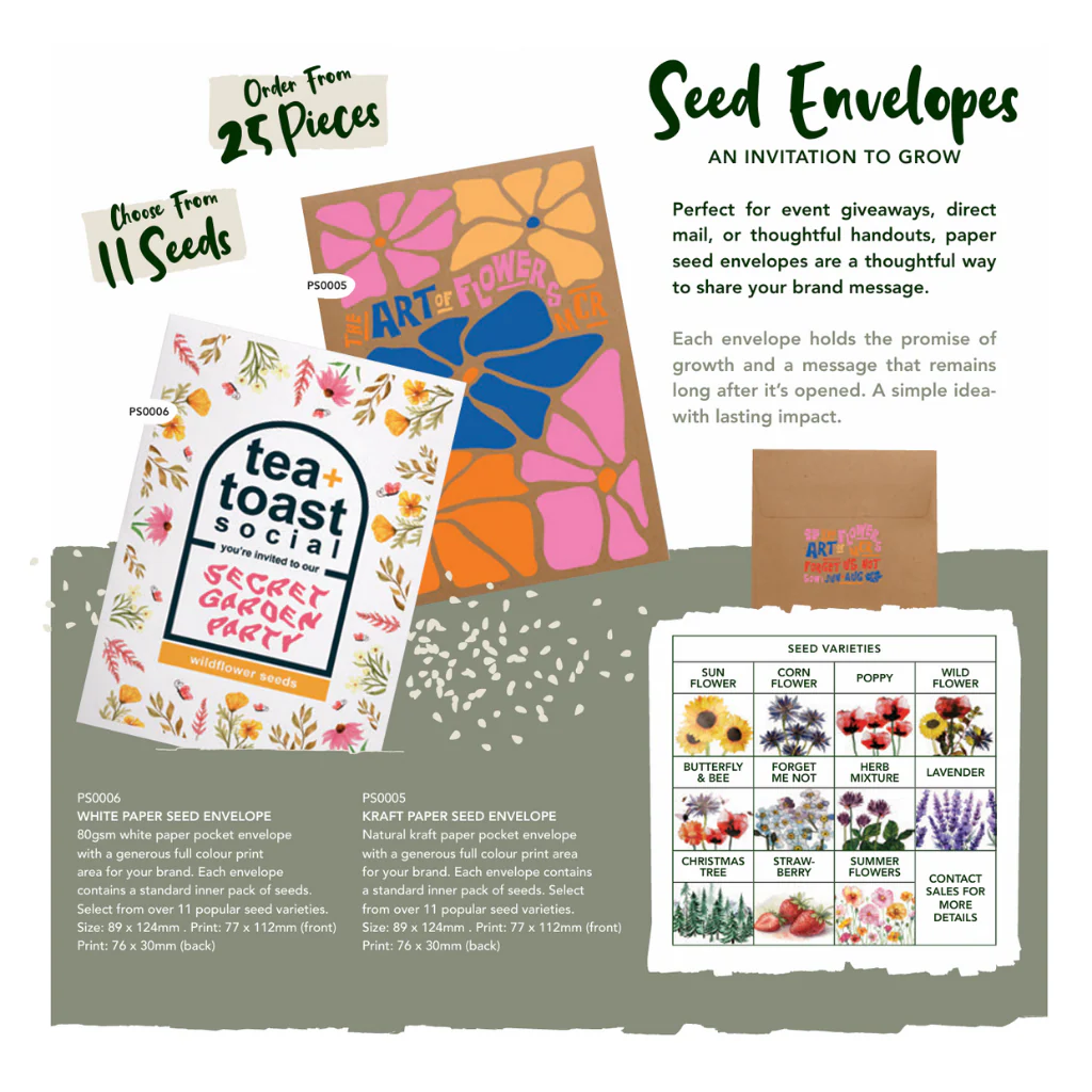 Seed Pack in White Paper Envelope Herb Mix - Image 5