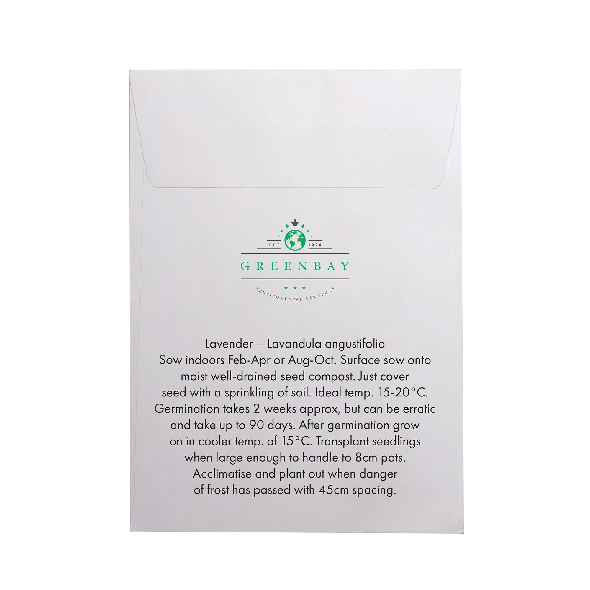 Seed Pack in White Paper Envelope Lavendar - Image 4