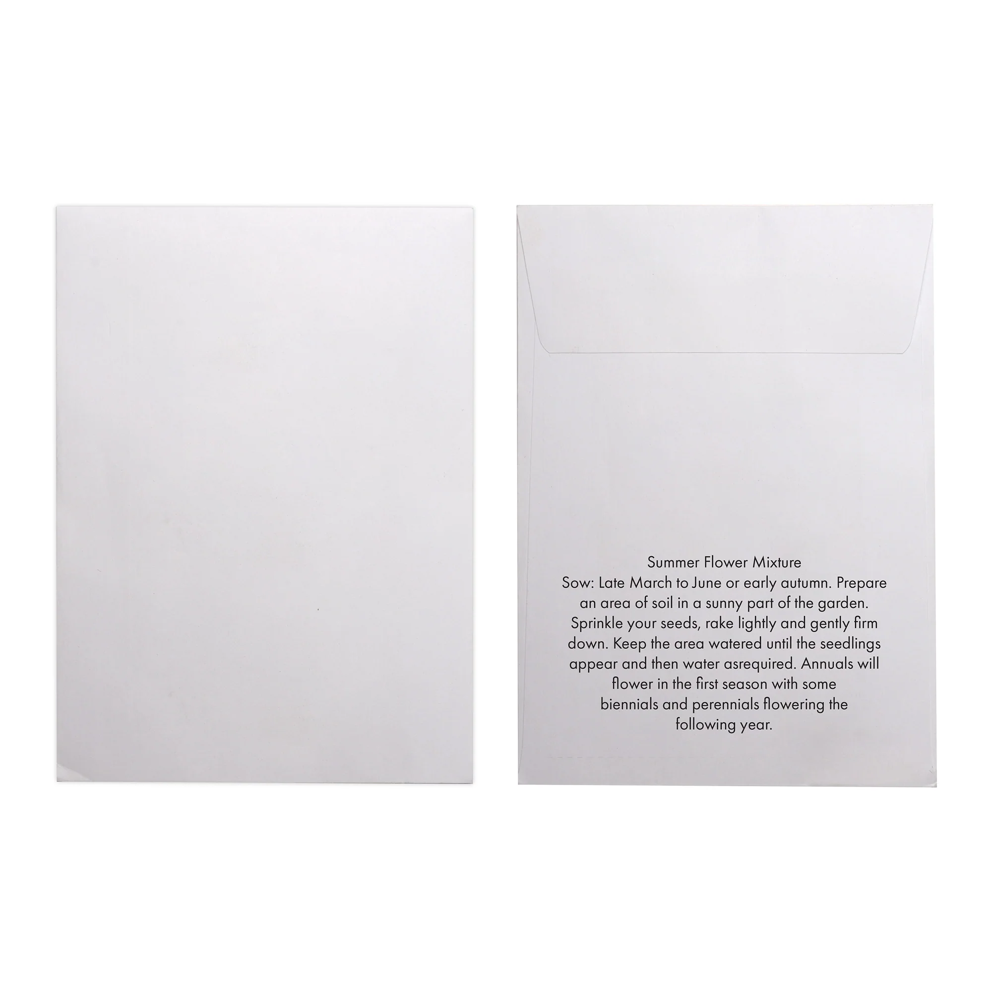 Seed Pack in White Paper Envelope Summer Flowers - Image 3