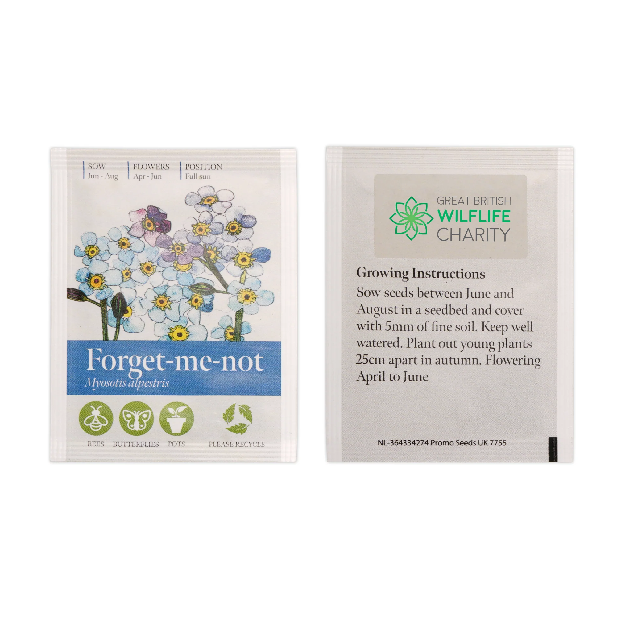 Seed Packet with Sticker to back Forget-me-not - Image 2