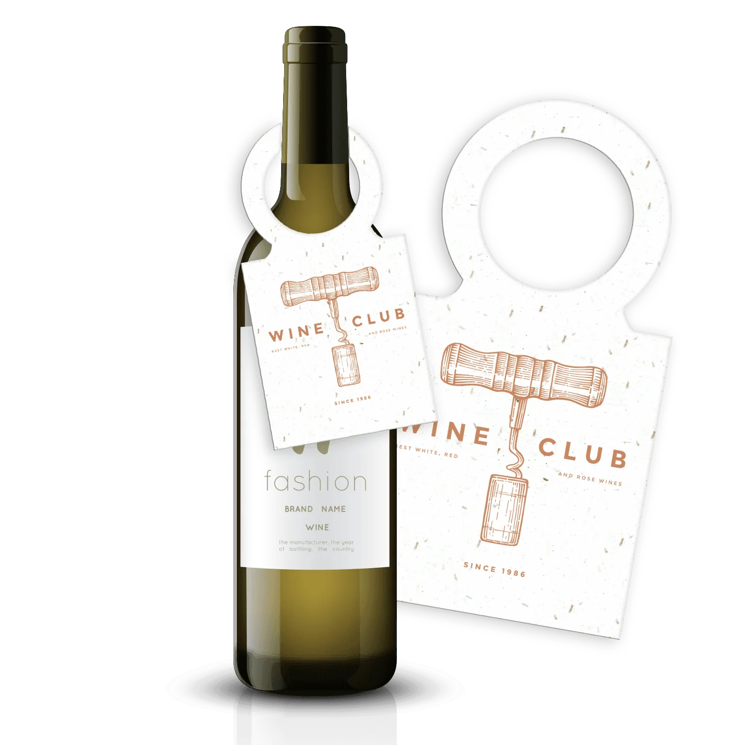 Seeded Paper Wine Bottle Tags - Image 2