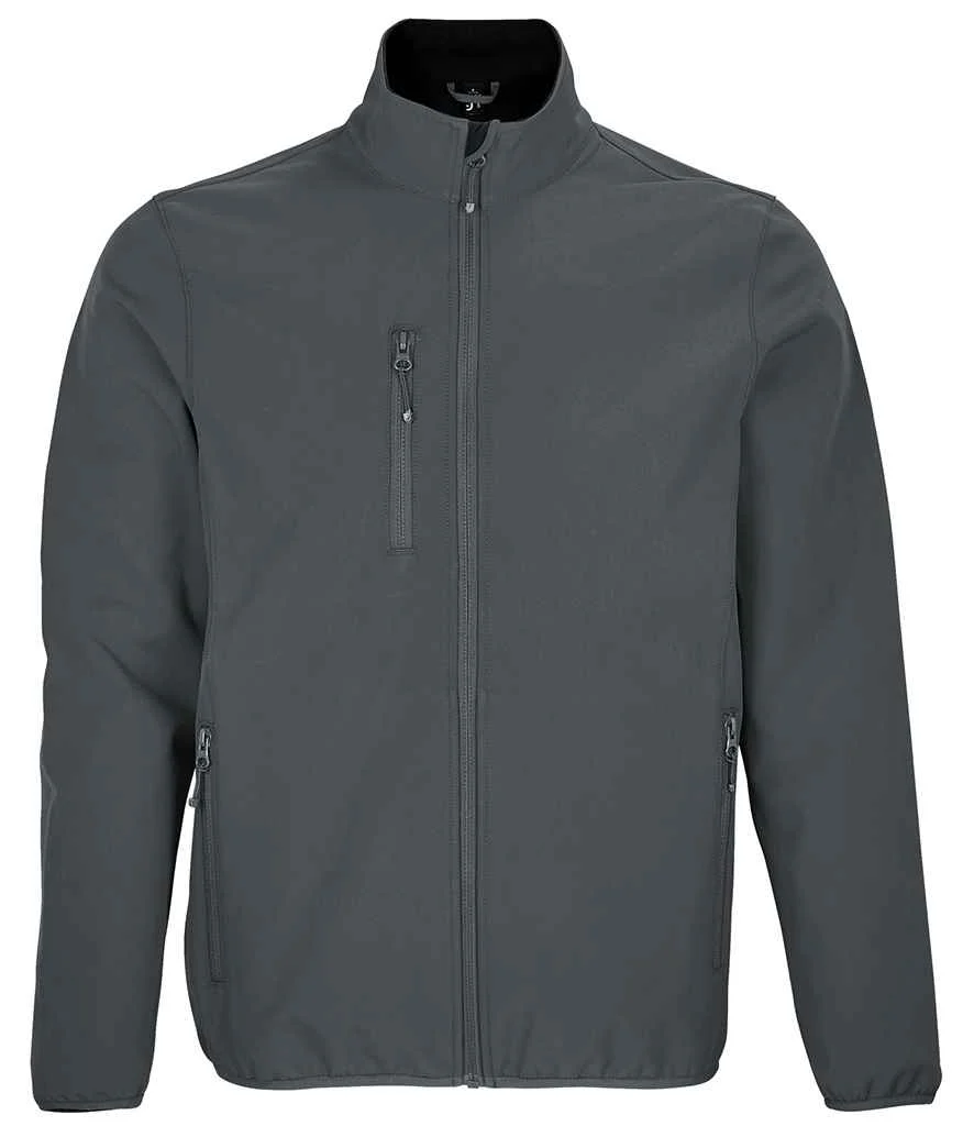 SOL'S Falcon Recycled Soft Shell Jacket Charcoal - Image 2