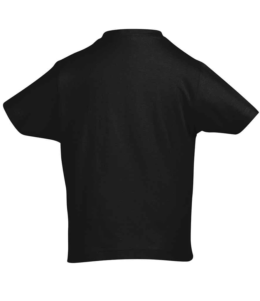 SOL'S Kids Imperial Heavy T-Shirt Deep Black - Image 3