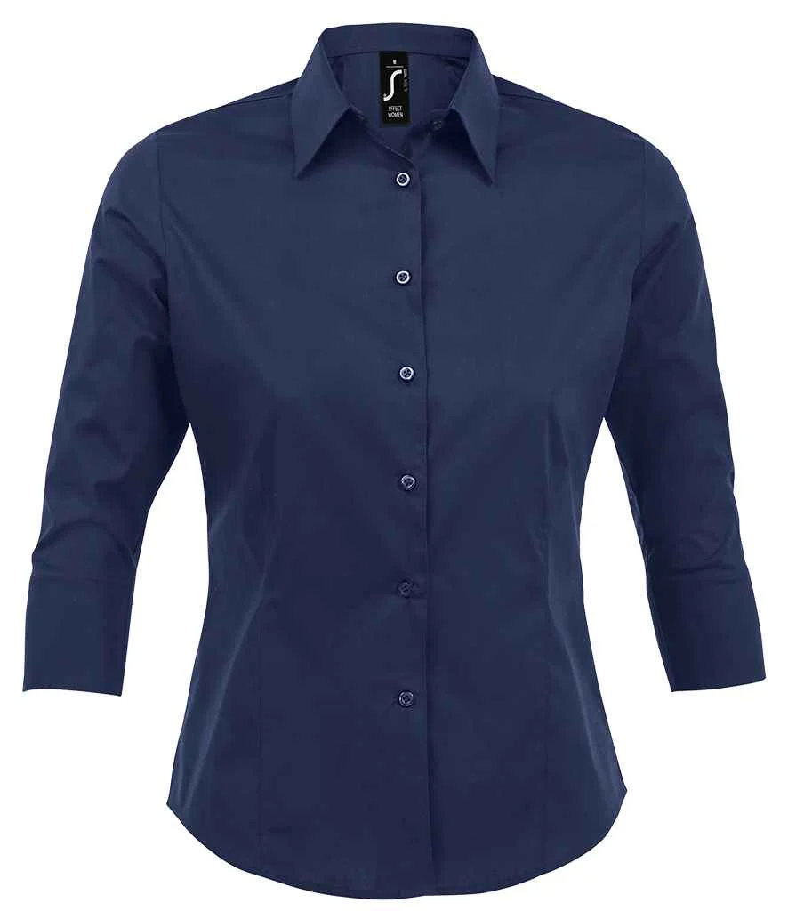 SOL'S Ladies Effect 3/4 Sleeve Fitted Shirt - Image 3