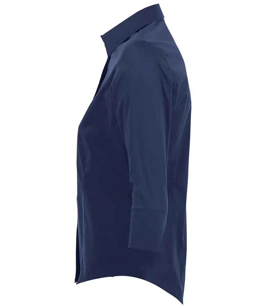 SOL'S Ladies Effect 3/4 Sleeve Fitted Shirt - Image 4
