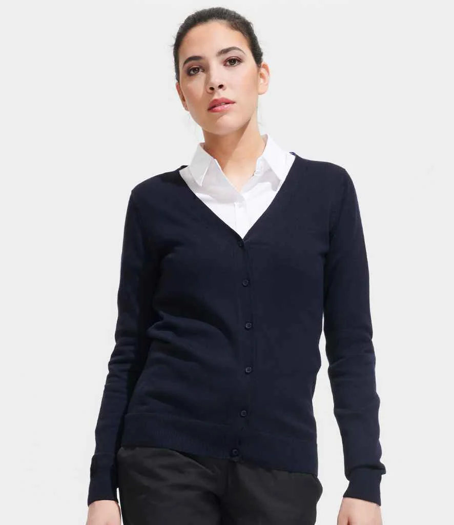SOL'S Ladies Golden Cotton Acrylic V Neck Cardigan - Image 7
