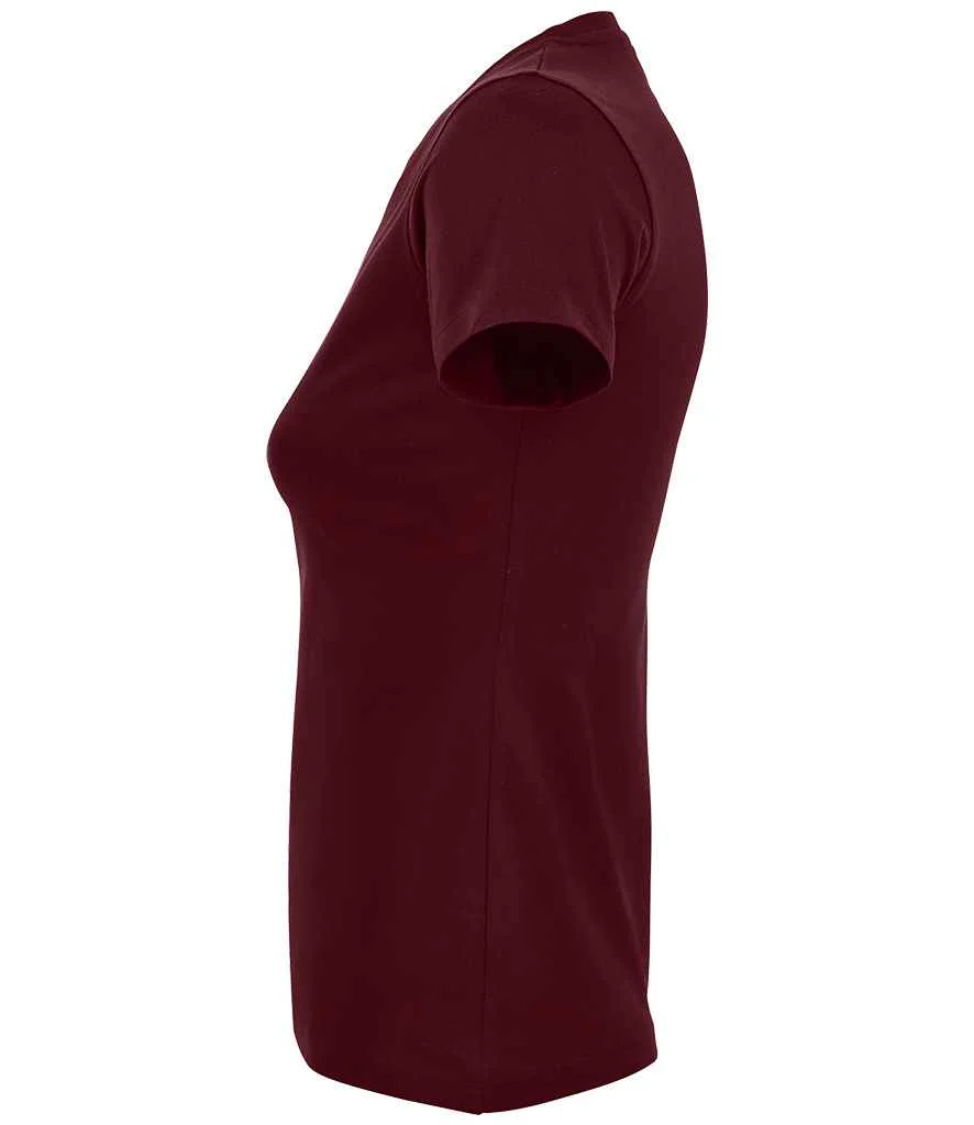 SOL'S Ladies Imperial Heavy T-Shirt Burgundy - Image 2
