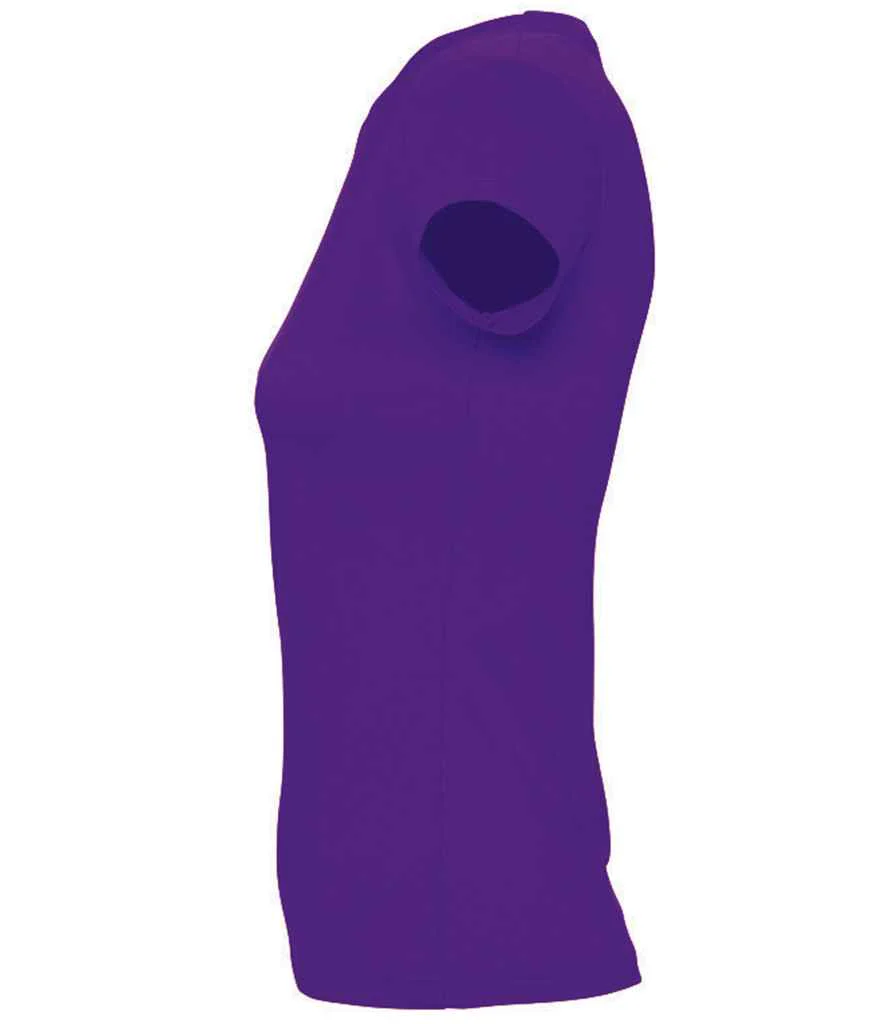 SOL'S Ladies Imperial Heavy T-Shirt Dark Purple - Image 2