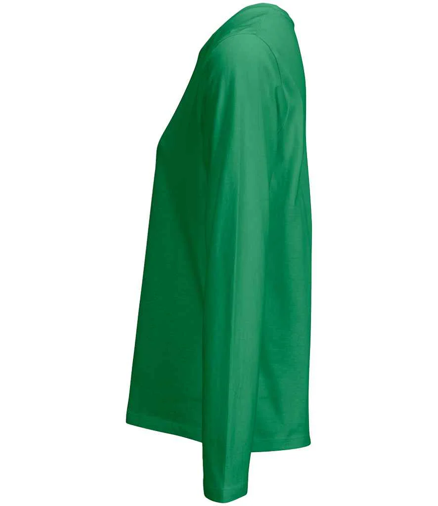 SOL'S Ladies Monarch Long Sleeve T-Shirt Kelly Green - Image 2