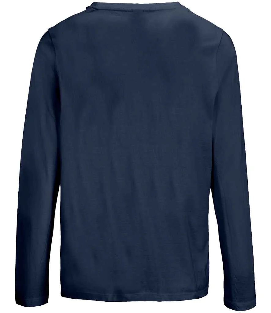 SOL'S Ladies Monarch Long Sleeve T-Shirt Navy - Image 2