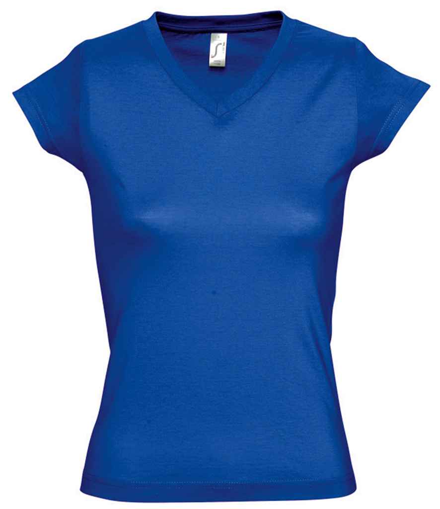 SOL'S Ladies Moon V Neck T-Shirt Royal Blue - Image 2