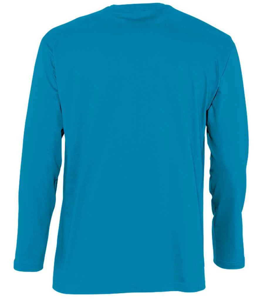 SOL'S Monarch Long Sleeve T-Shirt Aqua - Image 3