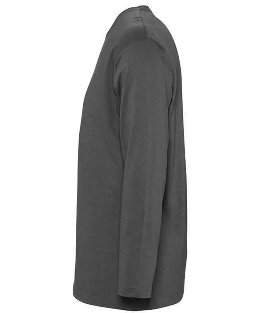 SOL'S Monarch Long Sleeve T-Shirt Dark Grey - Image 2