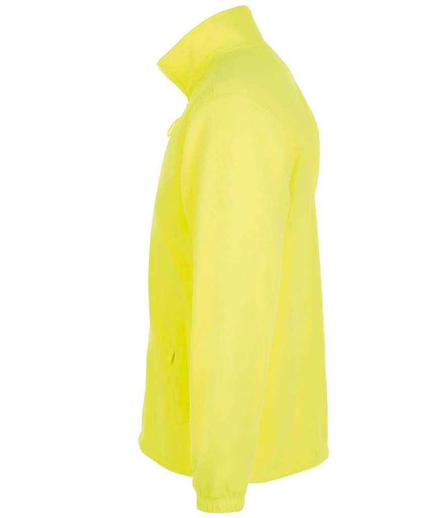 SOL'S North Fleece Jacket Neon Yellow - Image 2