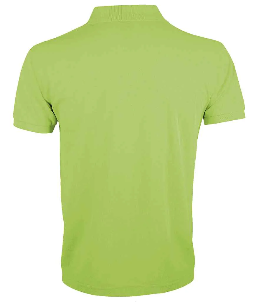 SOL'S Prime Poly/Cotton Piqué Polo Shirt Apple Green - Image 3