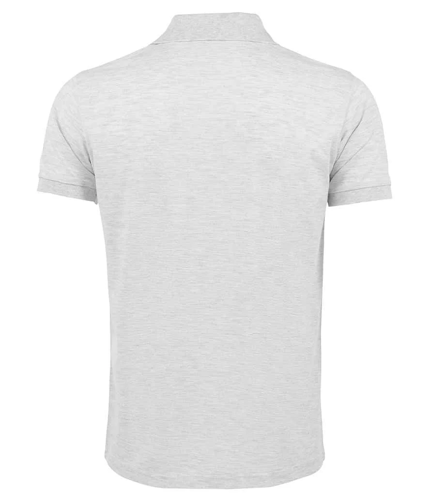 SOL'S Prime Poly/Cotton Piqué Polo Shirt Ash - Image 3