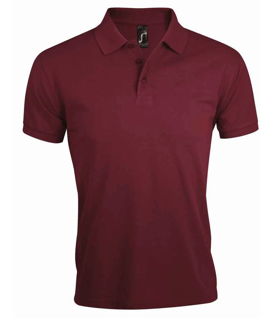 SOL'S Prime Poly/Cotton Piqué Polo Shirt Burgundy
