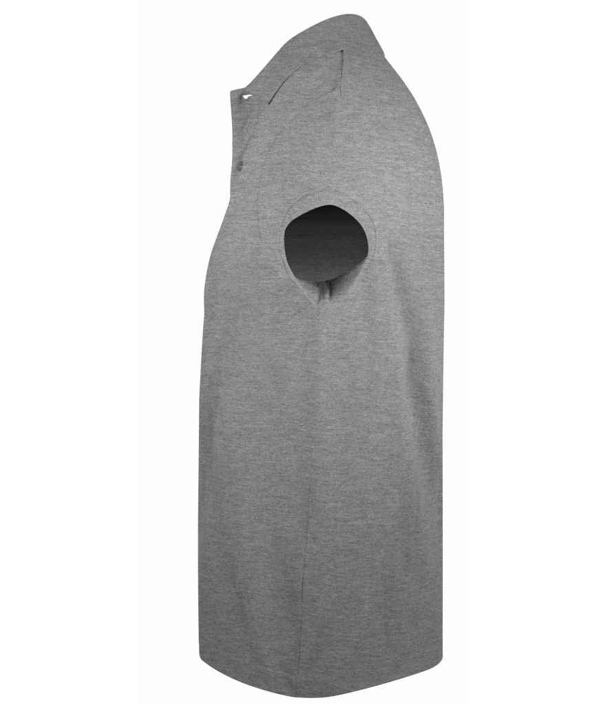SOL'S Prime Poly/Cotton Piqué Polo Shirt Grey Marl - Image 2