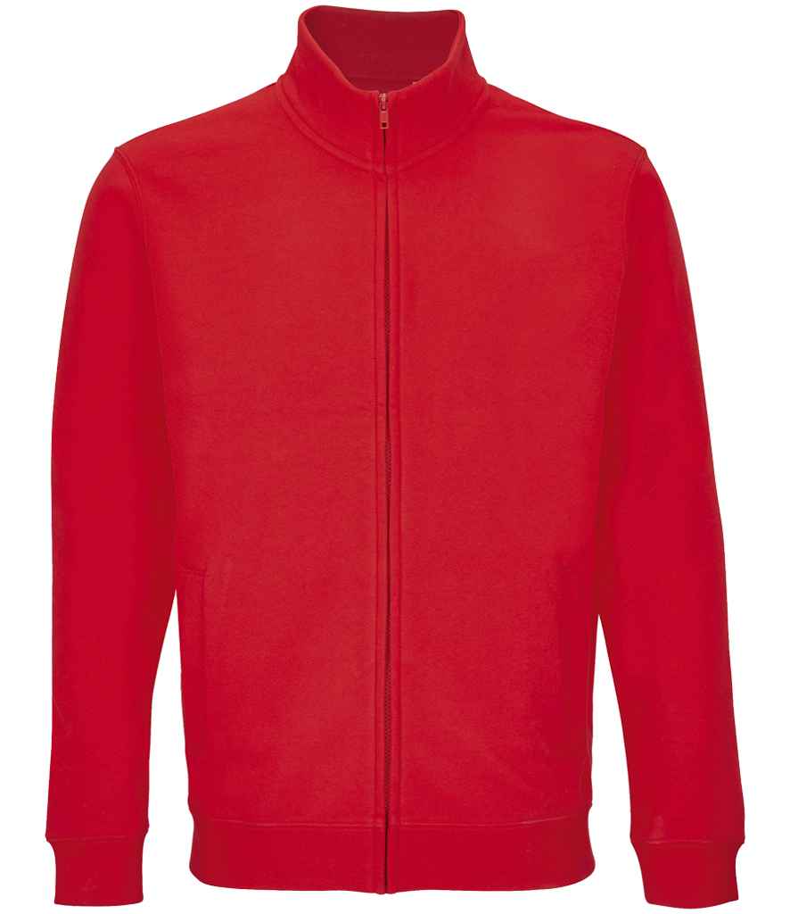 SOL'S Unisex Cooper Full Zip Sweat Jacket Bright Red - Image 2