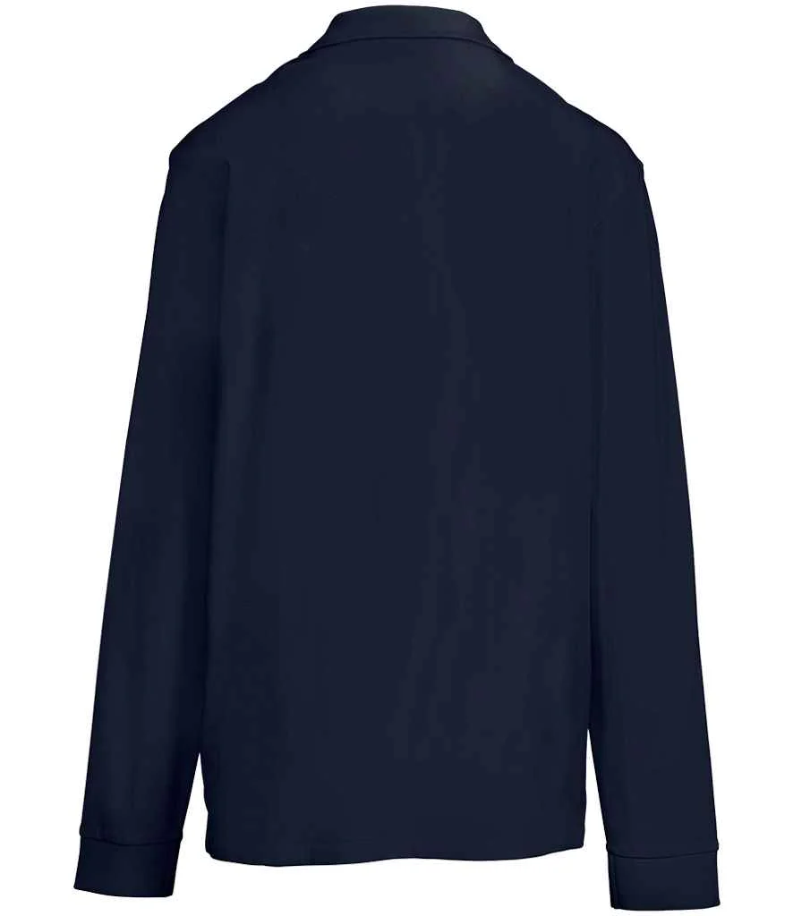 SOL'S Unisex Pacific Long Sleeve Piqué Polo Shirt French Navy - Image 3