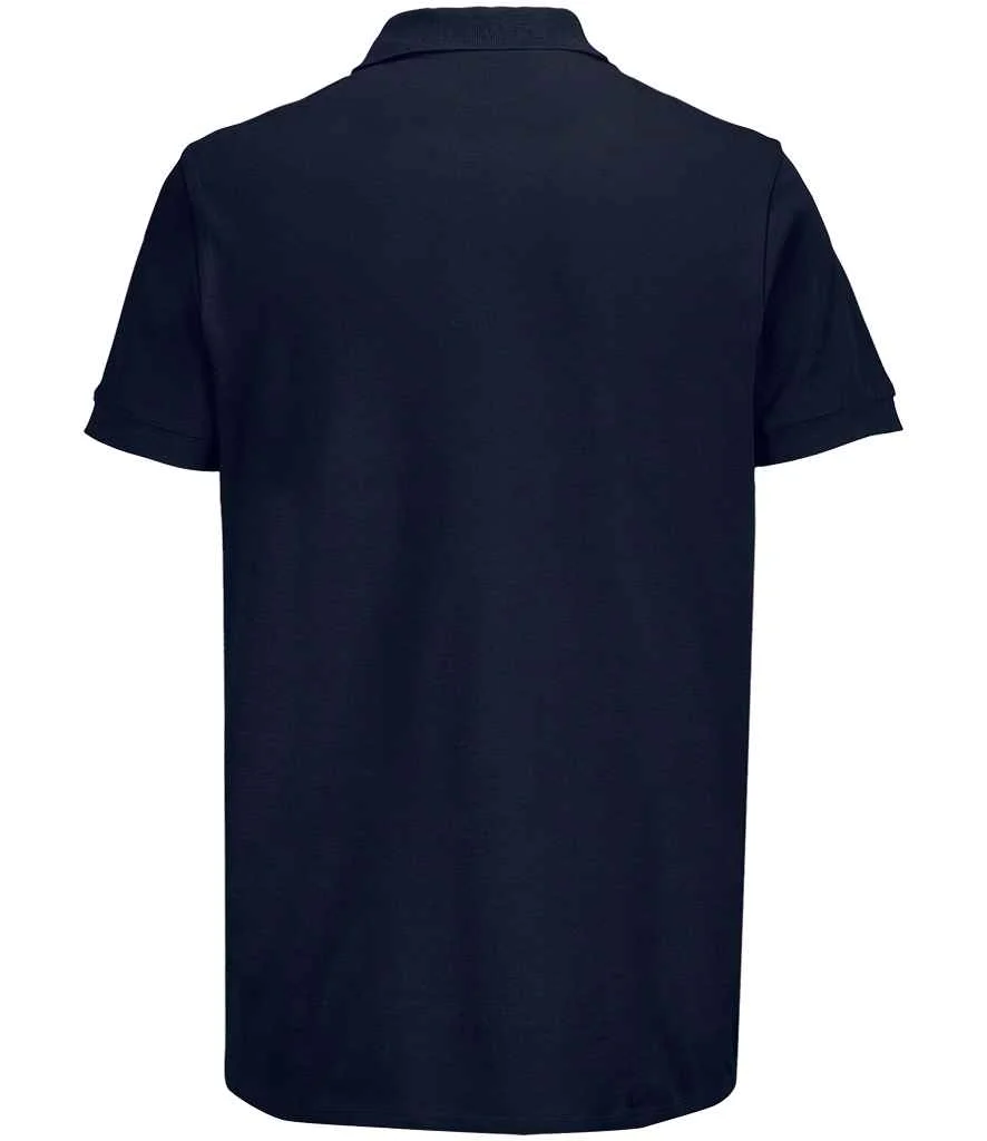 SOL'S Unisex Pacific Twin Piqué Polo Shirt French Navy - Image 3