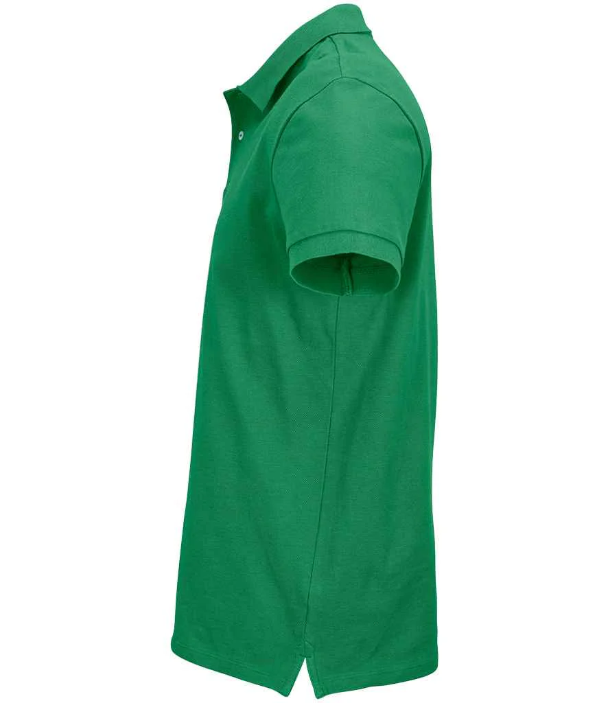 SOL'S Unisex Pacific Twin Piqué Polo Shirt Kelly Green - Image 2