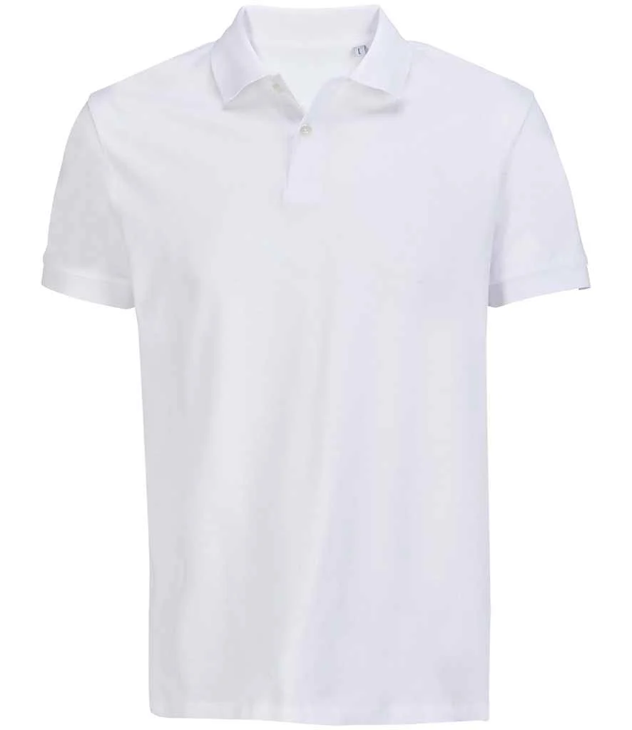 SOL'S Unisex Pacific Twin Piqué Polo Shirt White