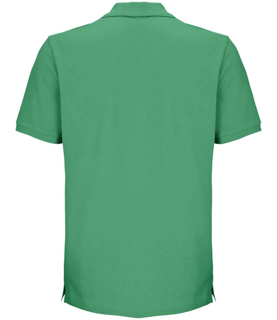 SOL'S Unisex Pegase Piqué Polo Shirt Spring Green - Image 3
