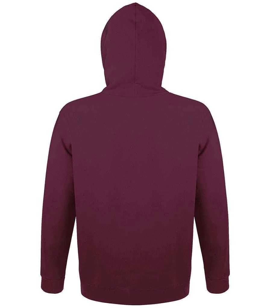 SOL'S Unisex Snake Hooded Sweatshirt Burgundy - Image 3