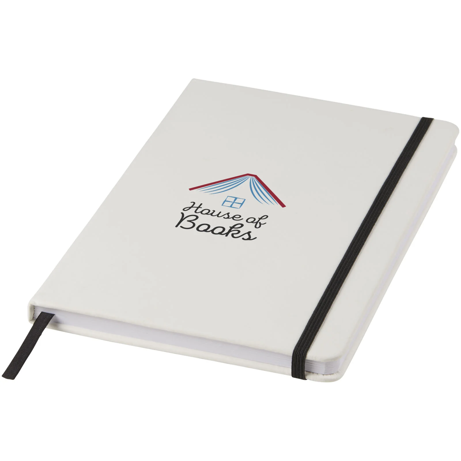 Spectrum A5 white notebook with coloured strap - Image 2