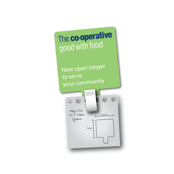 Square Shaped Magnets with attached Clip