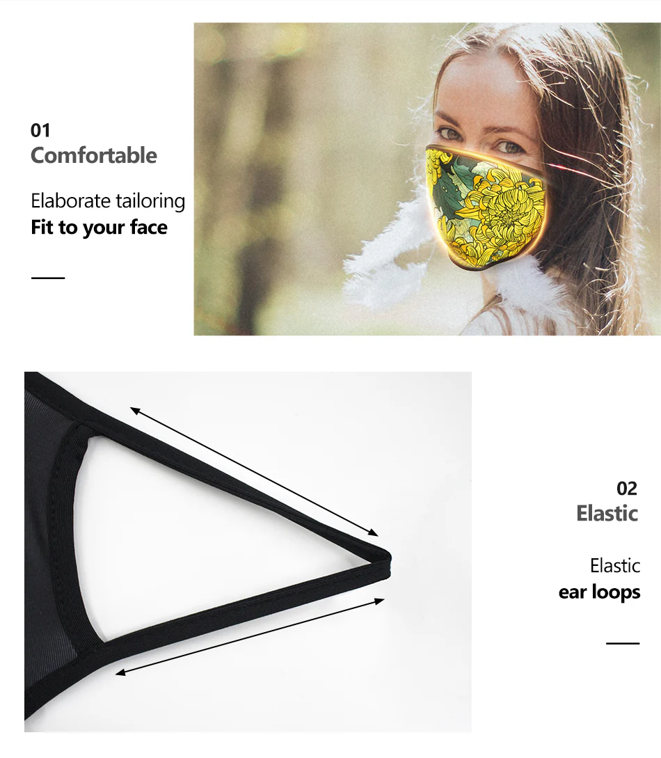 Standard Fabric Flat Face Mask - Image 12
