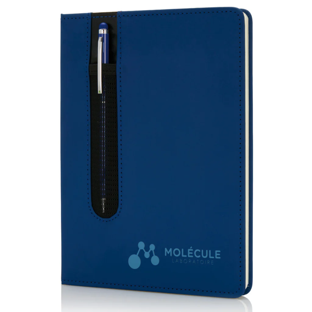 Standard hardcover PU A5 notebook with stylus pen - Image 6