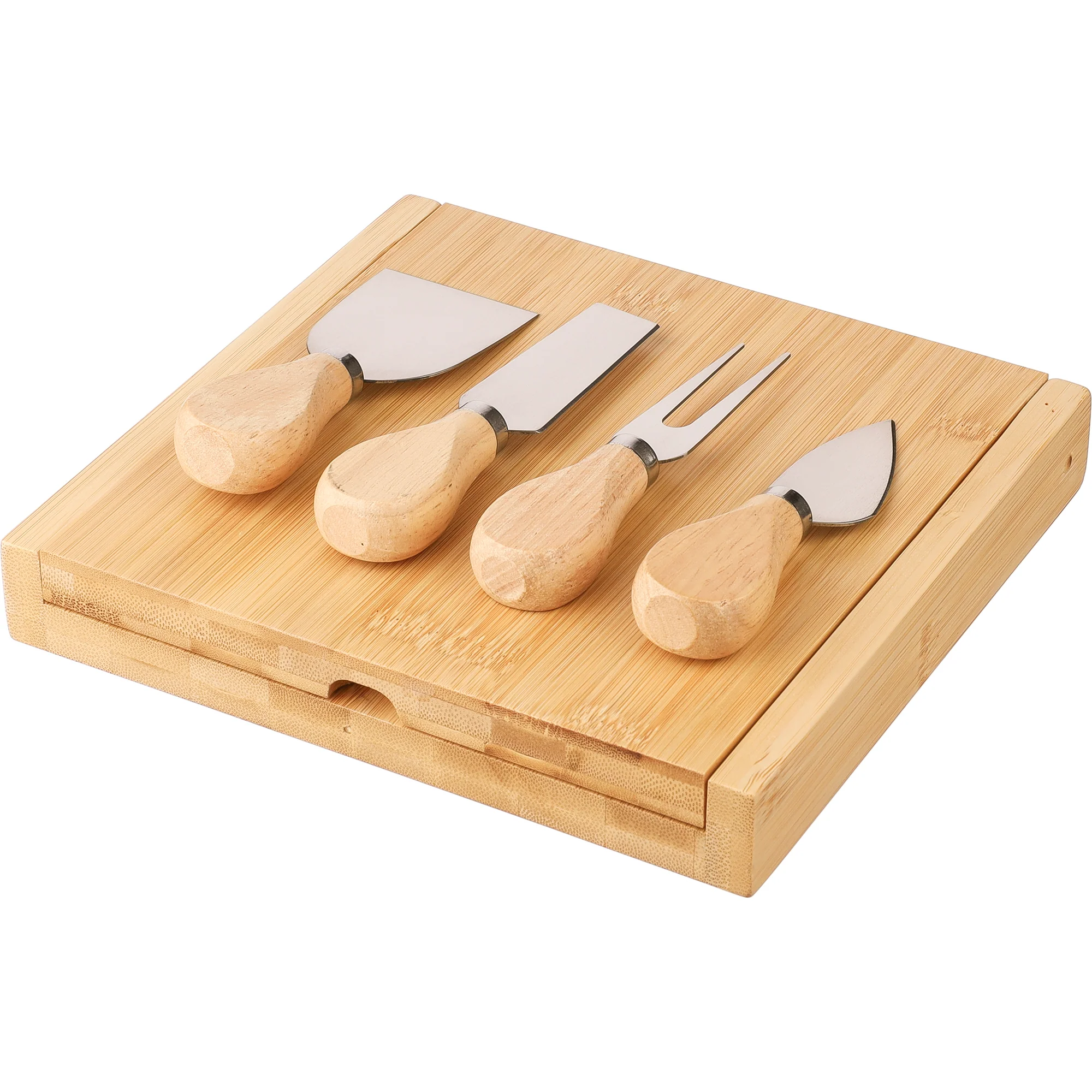 The Zea - Bamboo cheese board set (5pc) - Image 4