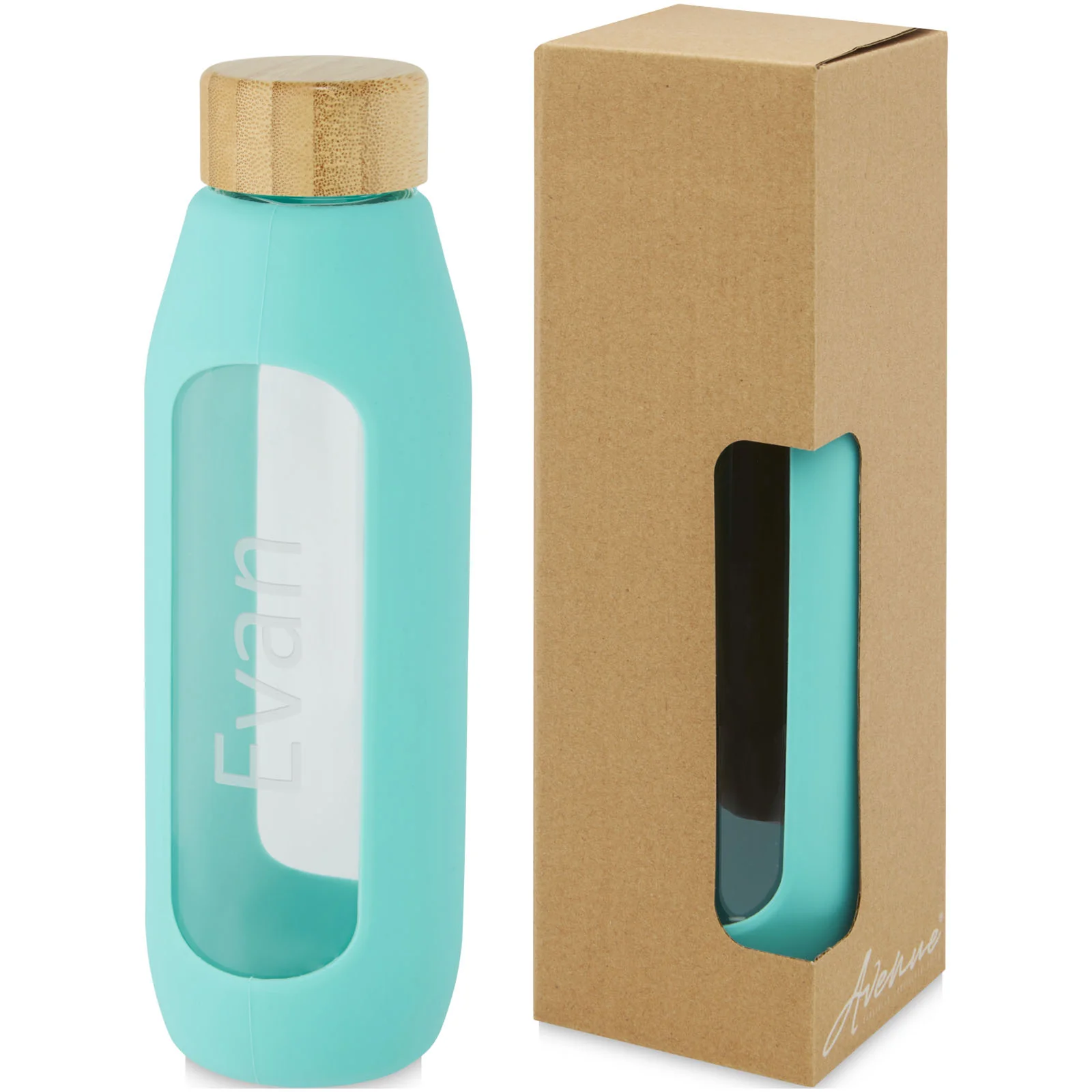 Tidan 600 ml borosilicate glass bottle with silicone grip - Image 16