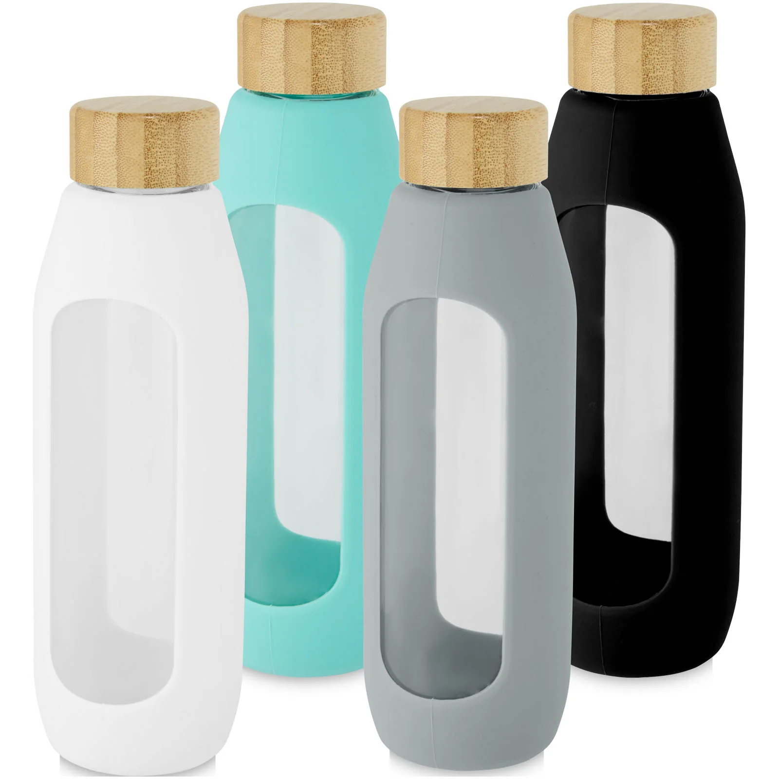 Tidan 600 ml borosilicate glass bottle with silicone grip - Image 35