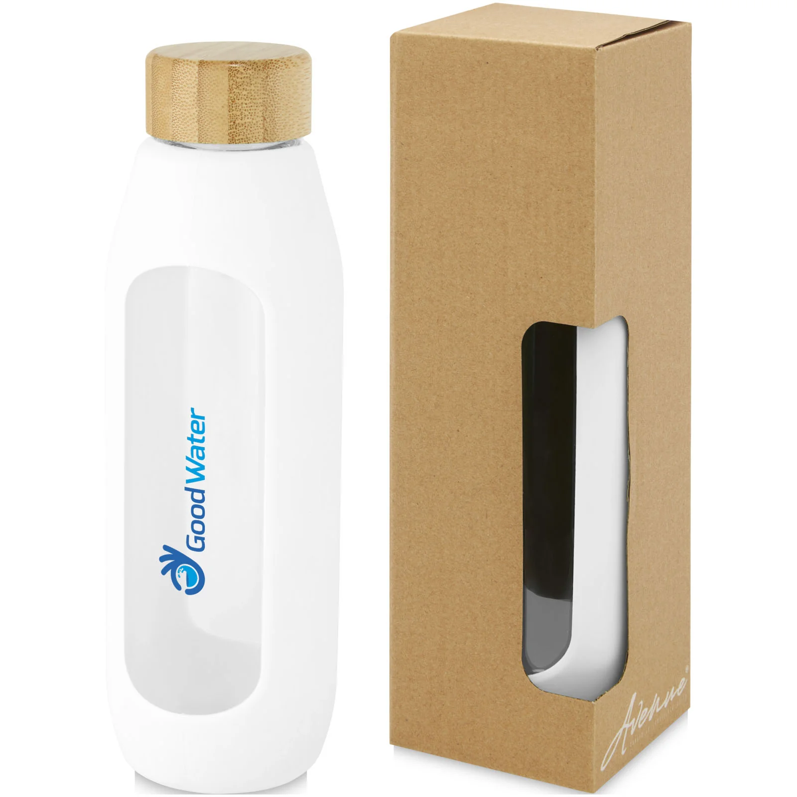 Tidan 600 ml borosilicate glass bottle with silicone grip - Image 9