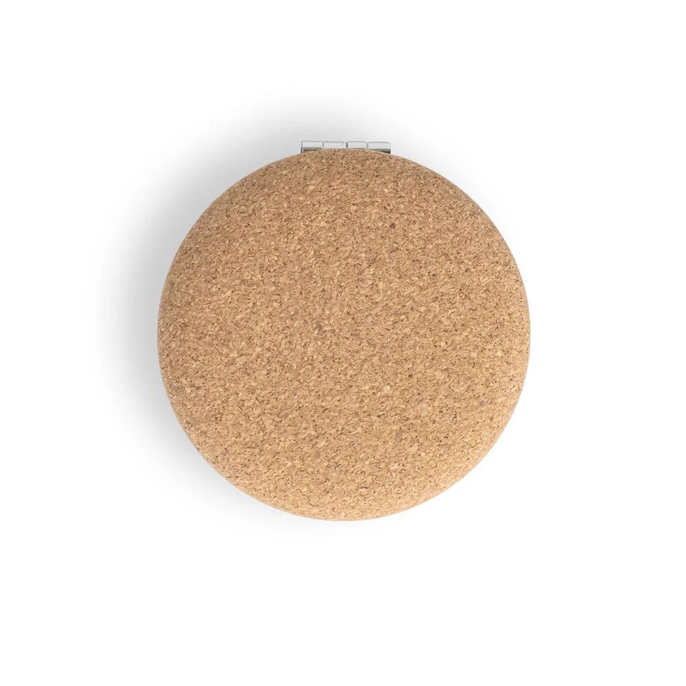 TILBURY. Folding cosmetic mirror in cork - Image 3
