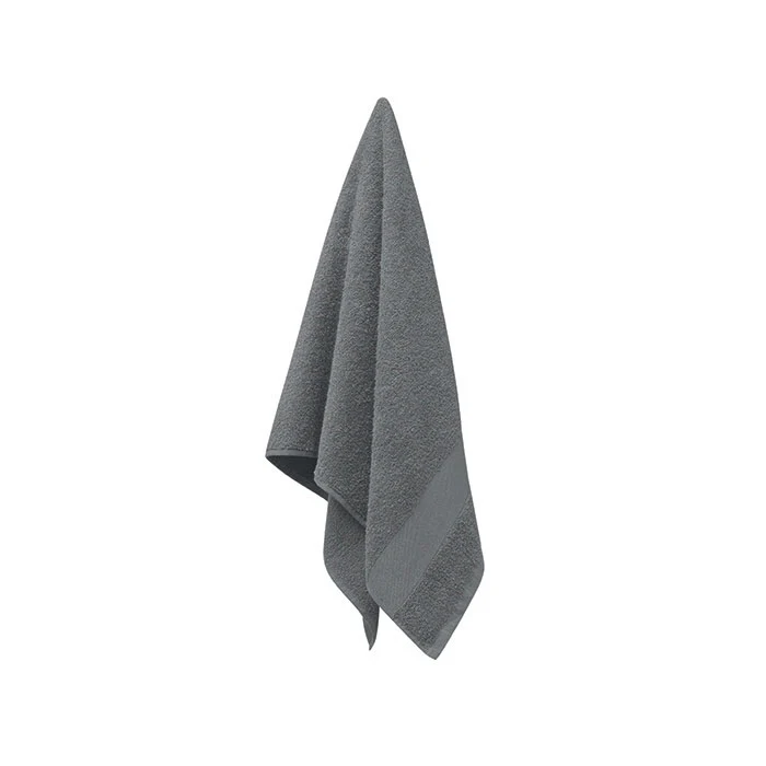 Towel organic cotton 100x50cm Grey - Image 4