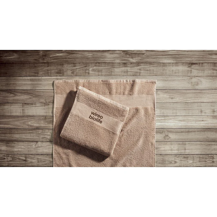 Towel organic cotton 100x50cm Ivory - Image 3