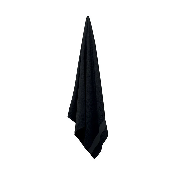 Towel organic cotton 180x100cm Black - Image 3