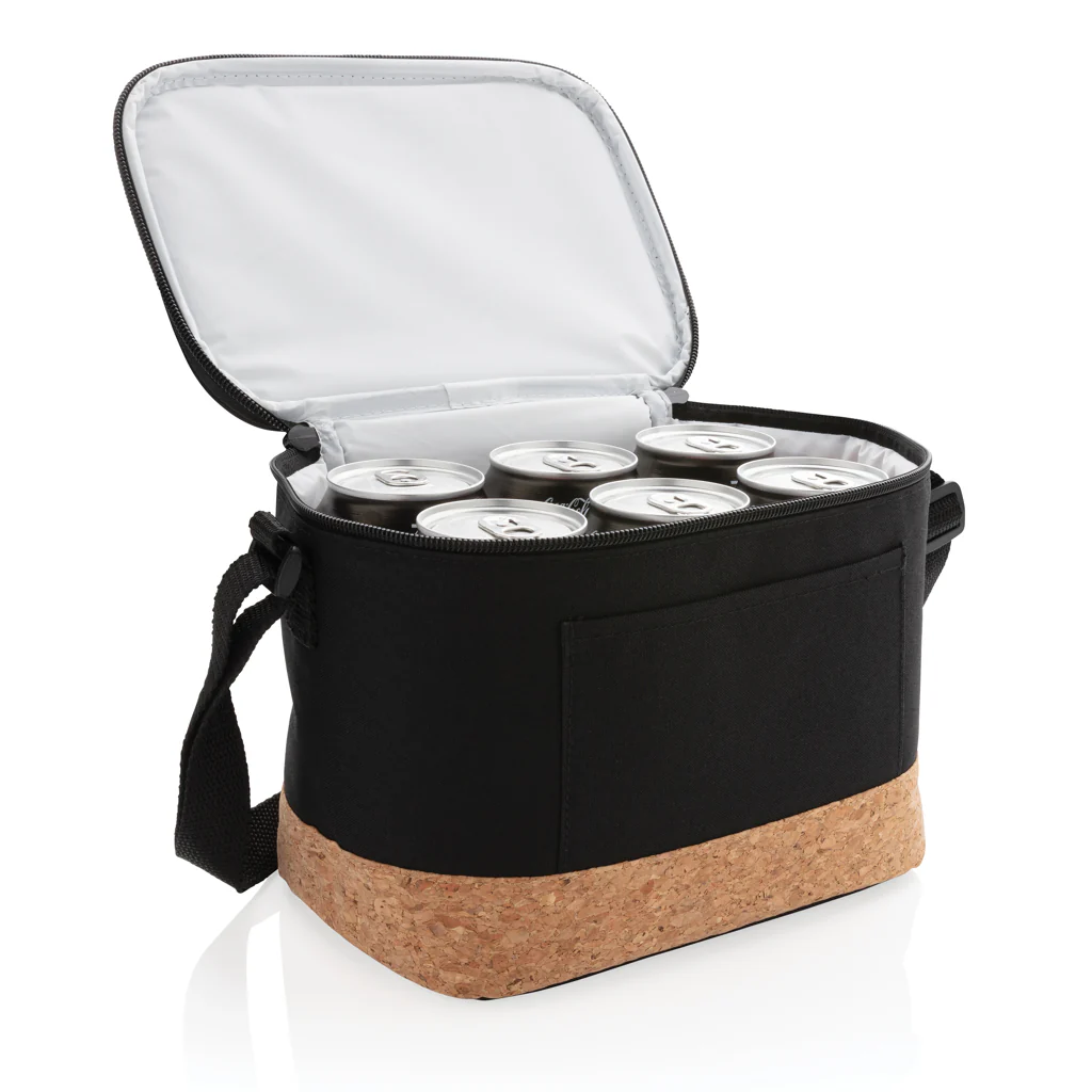 Two tone cooler bag with cork detail - Image 3