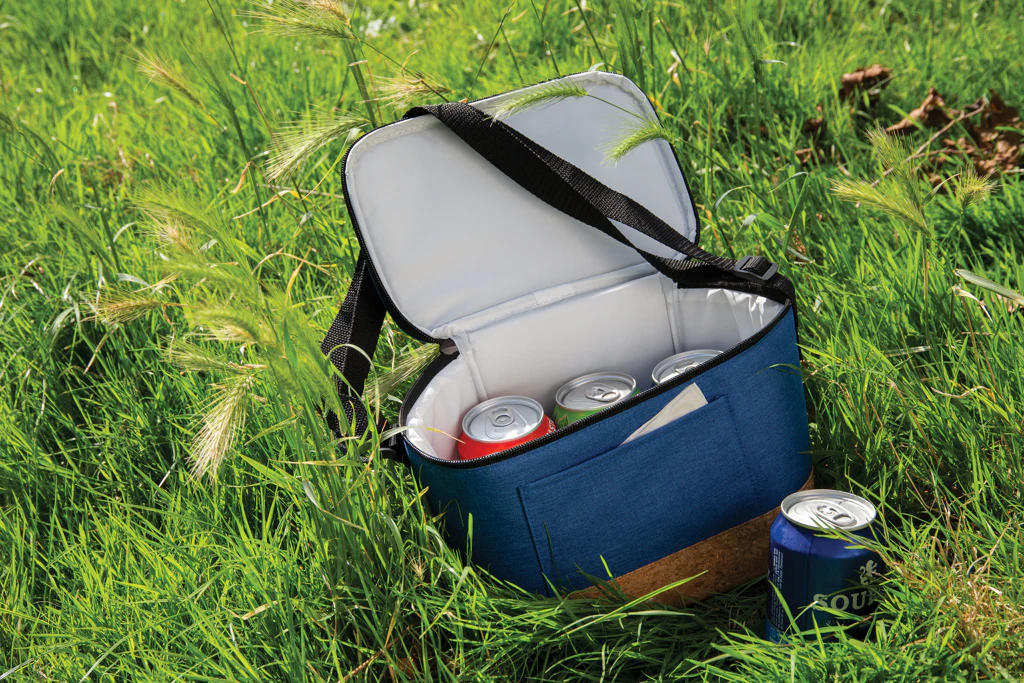 Two tone cooler bag with cork detail - Image 9