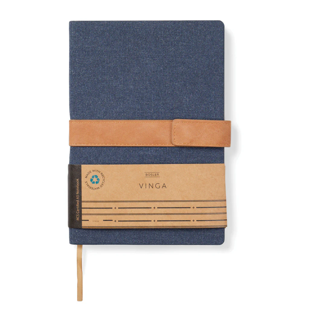 Vinga Bosler Recycled Paper Notebook Black - Image 5