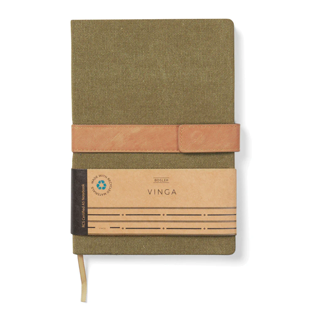 Vinga Bosler Recycled Paper Notebook Black - Image 7